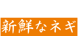 こだわりの新鮮なネギ